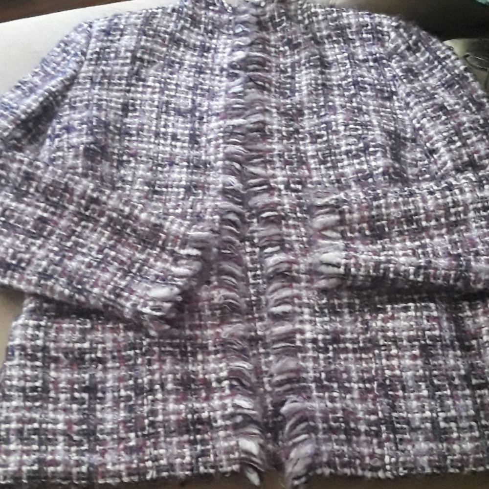 Talbots Purple fringed nice jacket ❣
